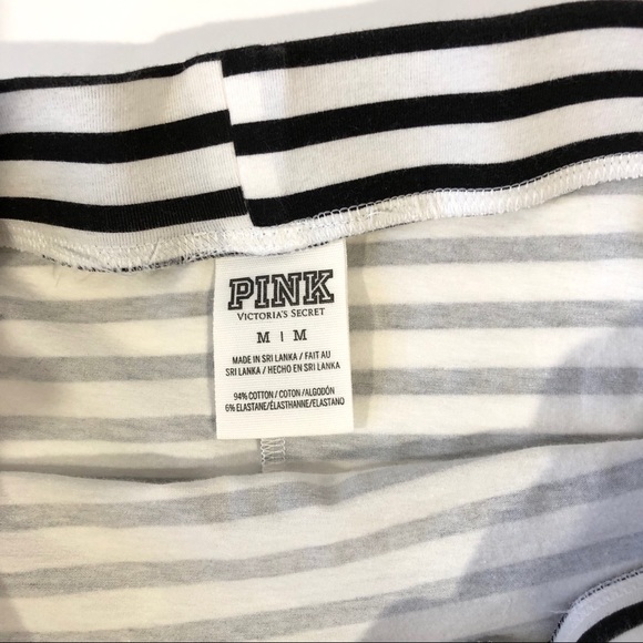 PINK VS Black and White Striped Skater Skirt - Picture 4 of 8